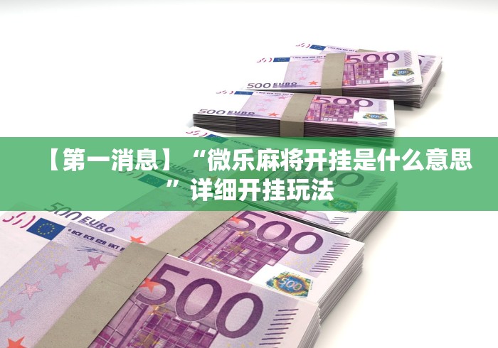 【第一消息】“微乐麻将开挂是什么意思”详细开挂玩法