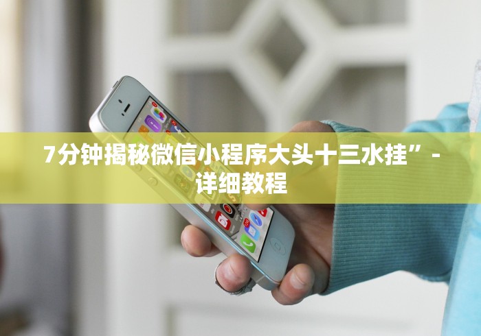 7分钟揭秘微信小程序大头十三水挂”-详细教程