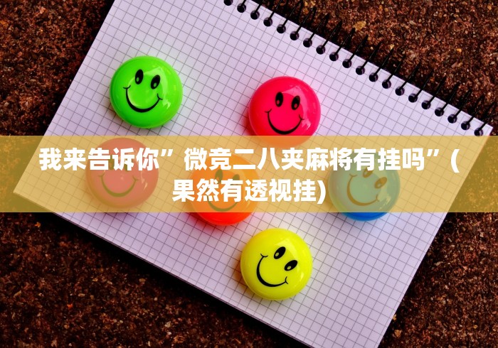 我来告诉你”微竞二八夹麻将有挂吗”(果然有透视挂)