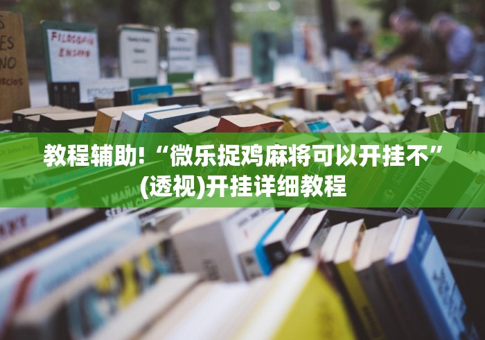 教程辅助!“微乐捉鸡麻将可以开挂不”(透视)开挂详细教程