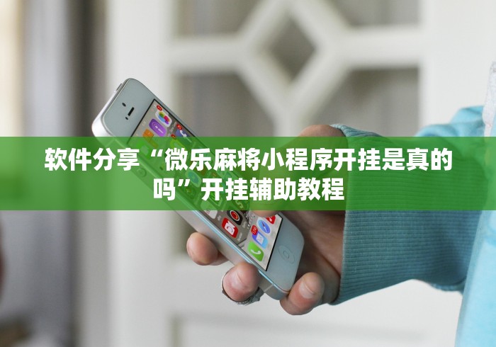 软件分享“微乐麻将小程序开挂是真的吗”开挂辅助教程