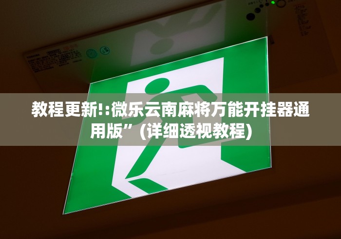 教程更新!:微乐云南麻将万能开挂器通用版”(详细透视教程) 教程更新!:微乐云南麻将万能开挂器通用版”(详细透视教程)