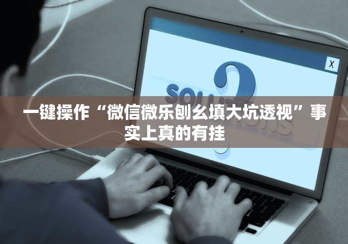 一键操作“微信微乐刨幺填大坑透视”事实上真的有挂