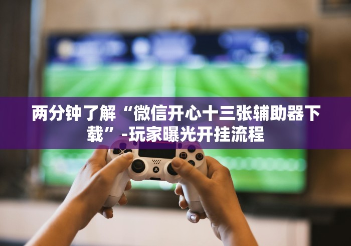 两分钟了解“微信开心十三张辅助器下载”-玩家曝光开挂流程