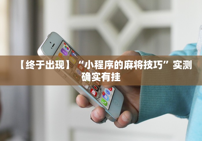 【终于出现】“小程序的麻将技巧”实测确实有挂
