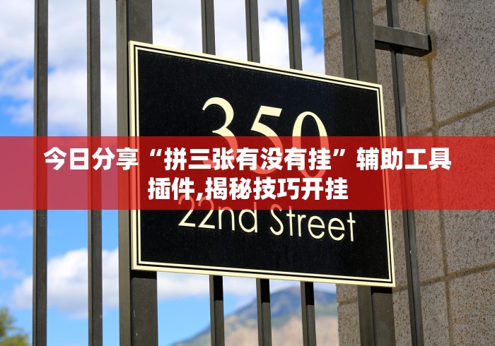 今日分享“拼三张有没有挂”辅助工具插件,揭秘技巧开挂