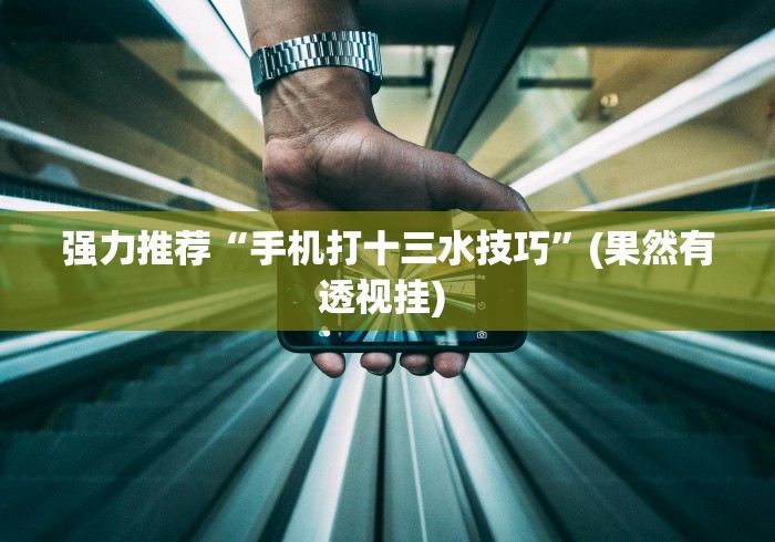 强力推荐“手机打十三水技巧”(果然有透视挂) 