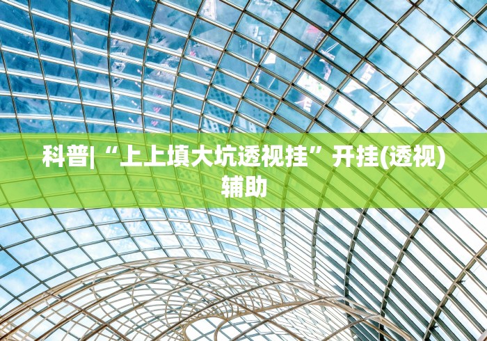 科普|“上上填大坑透视挂”开挂(透视)辅助