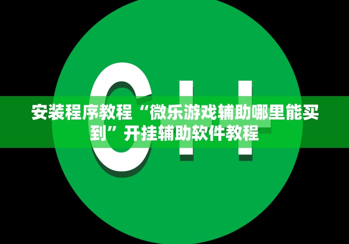 安装程序教程“微乐游戏辅助哪里能买到”开挂辅助软件教程
