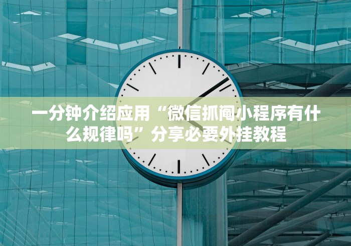 一分钟介绍应用“微信抓阄小程序有什么规律吗”分享必要外挂教程