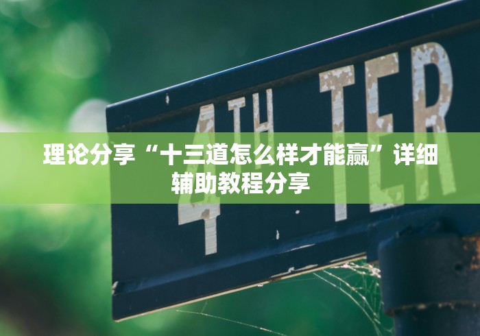 理论分享“十三道怎么样才能赢”详细辅助教程分享