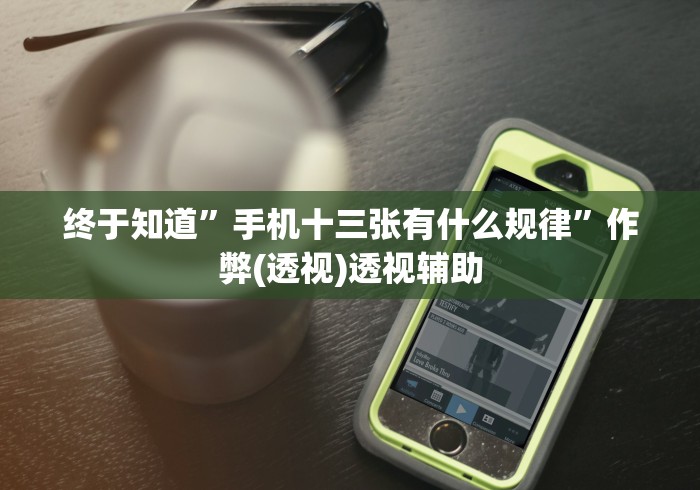 终于知道”手机十三张有什么规律”作弊(透视)透视辅助