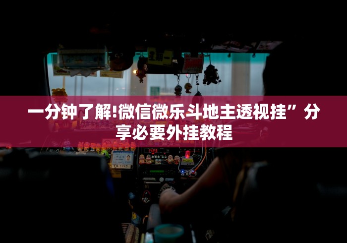 一分钟了解!微信微乐斗地主透视挂	”分享必要外挂教程