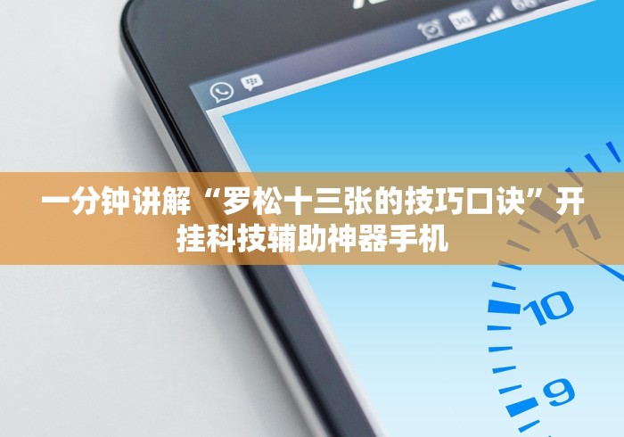 一分钟讲解“罗松十三张的技巧口诀”开挂科技辅助神器手机