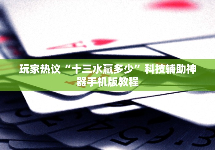 玩家热议“十三水赢多少	”科技辅助神器手机版教程
