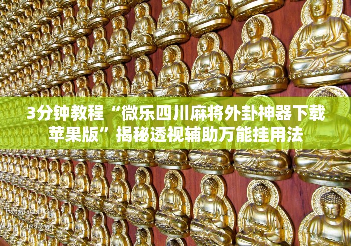 3分钟教程“微乐四川麻将外卦神器下载苹果版”揭秘透视辅助万能挂用法