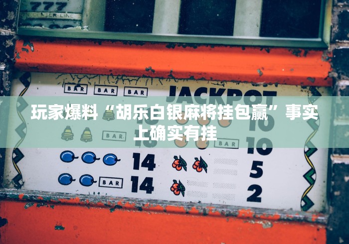 玩家爆料“胡乐白银麻将挂包赢”事实上确实有挂