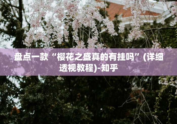 盘点一款“樱花之盛真的有挂吗”(详细透视教程)-知乎