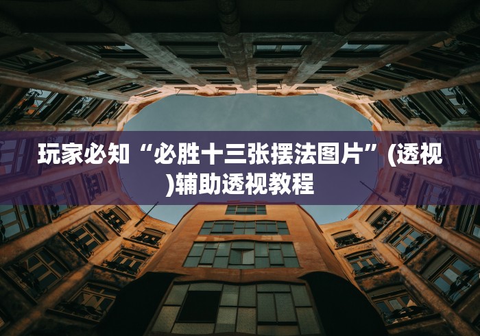 玩家必知“必胜十三张摆法图片”(透视)辅助透视教程