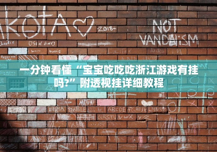 一分钟看懂“宝宝吃吃吃浙江游戏有挂吗?”附透视挂详细教程