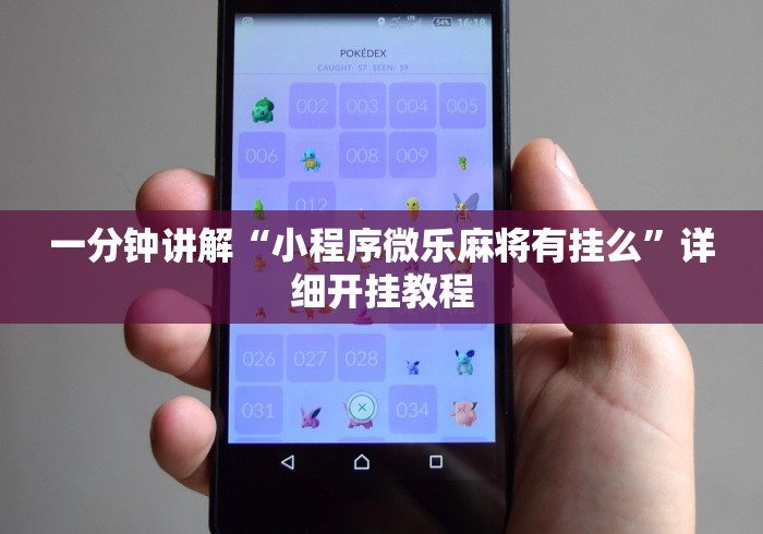一分钟讲解“小程序微乐麻将有挂么”详细开挂教程