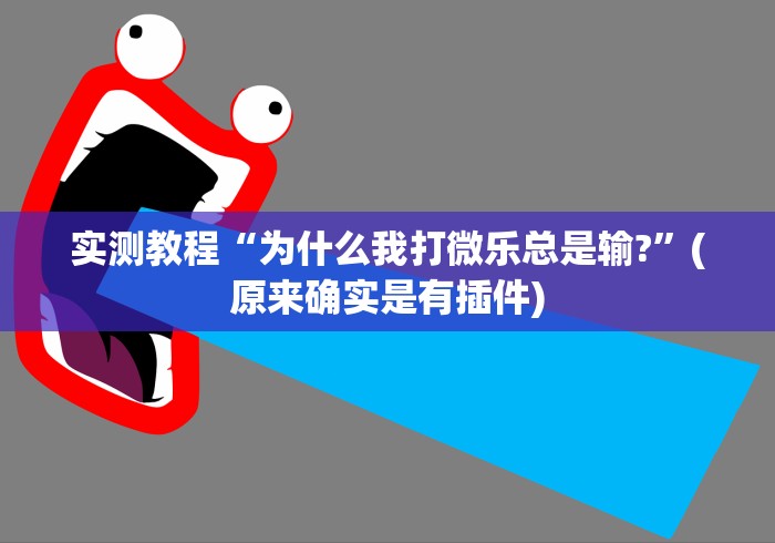 实测教程“为什么我打微乐总是输?”(原来确实是有插件)