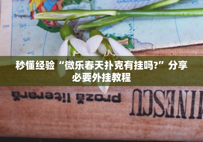 秒懂经验“微乐春天扑克有挂吗?”分享必要外挂教程