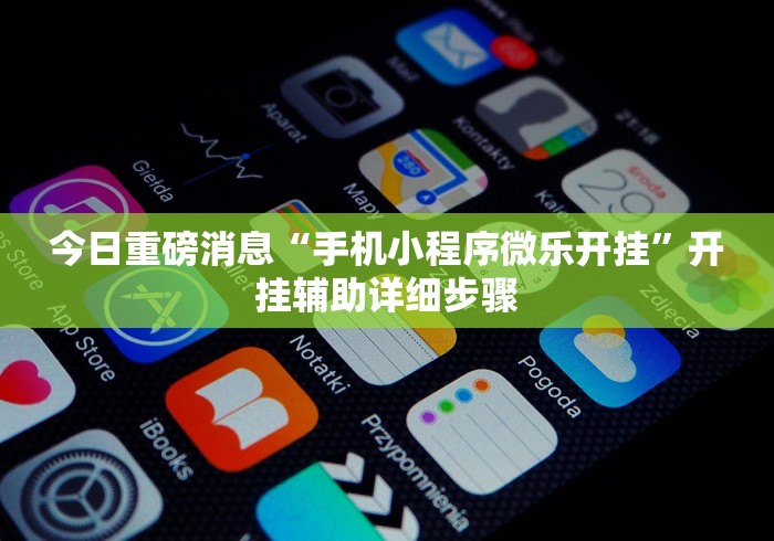 今日重磅消息“手机小程序微乐开挂”开挂辅助详细步骤